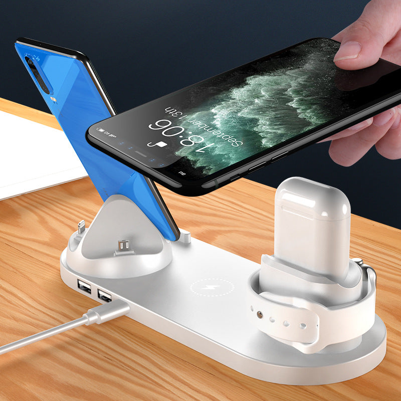 Wireless Charger For IPhone Fast Charger For Phone Fast Charging Pad For Phone Watch 6 In 1 Charging Dock Station Image