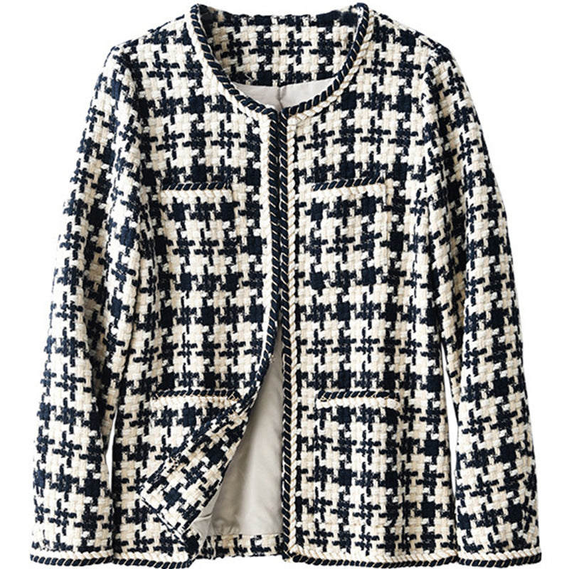 Houndstooth Small Fragrance Jacket Women Clothing Image