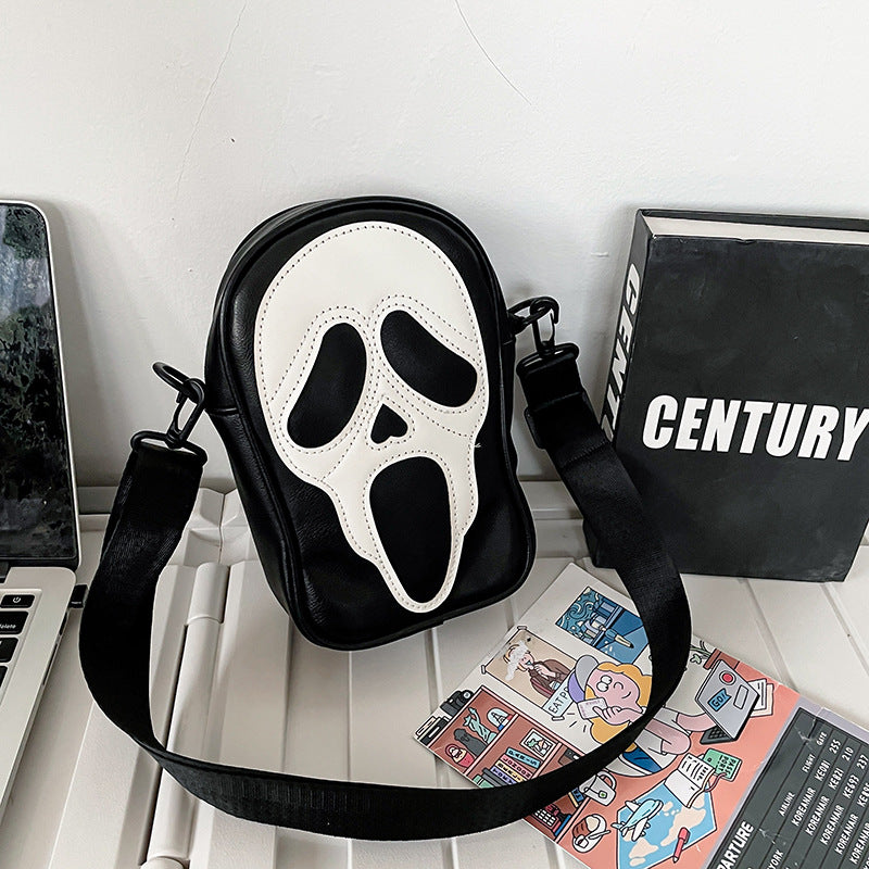 Halloween Funny Ghost Skull Crossbody Shoulder Bag Image