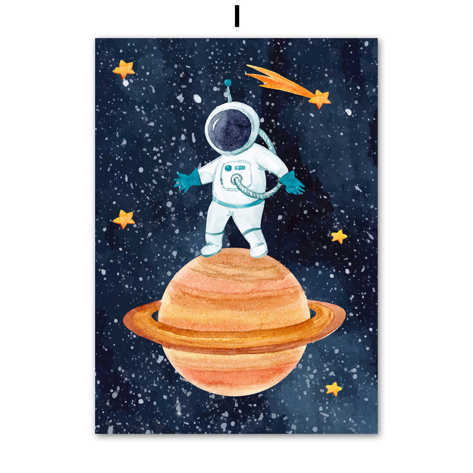 Astronaut Wall Art Canvas Painting Image