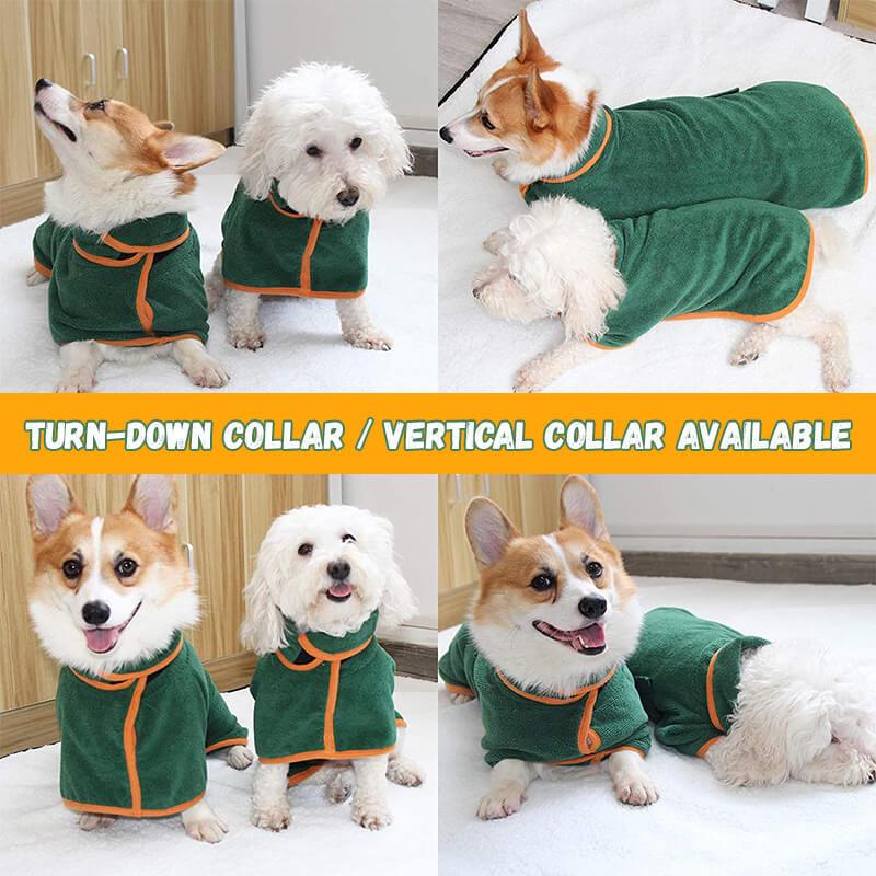 Absorbent Pet Bathrobe With Waist-wrapped Microfiber Image