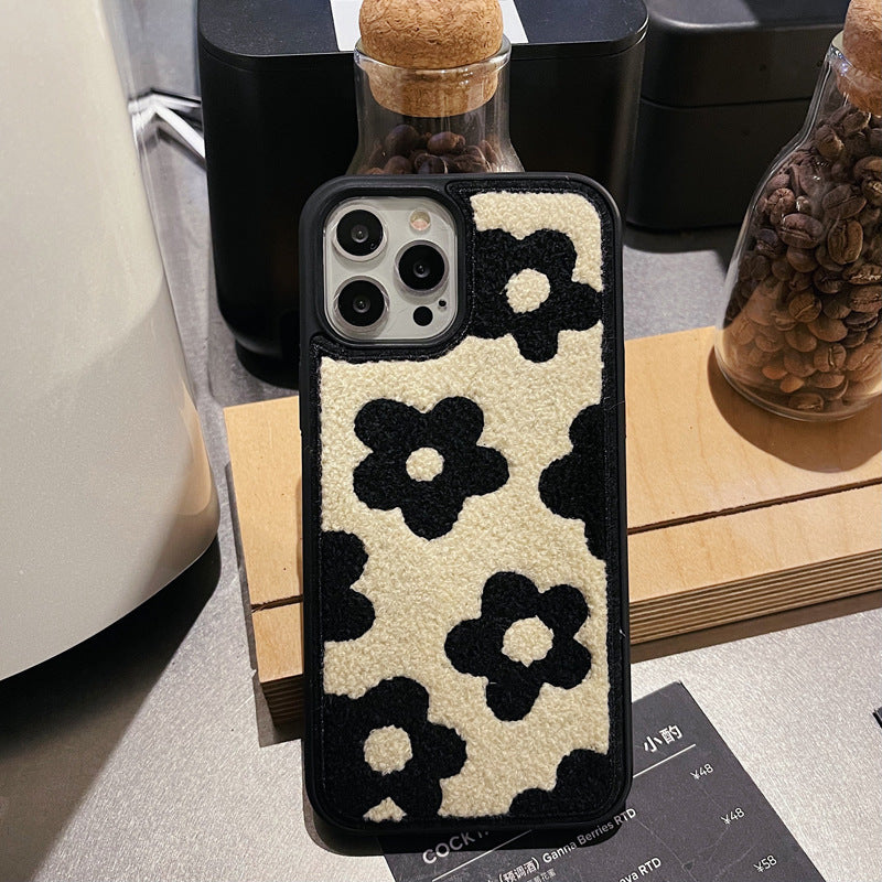 Plush Flowers Are Suitable For Ladies Autumn And Winter Mobile Phone Cases Image