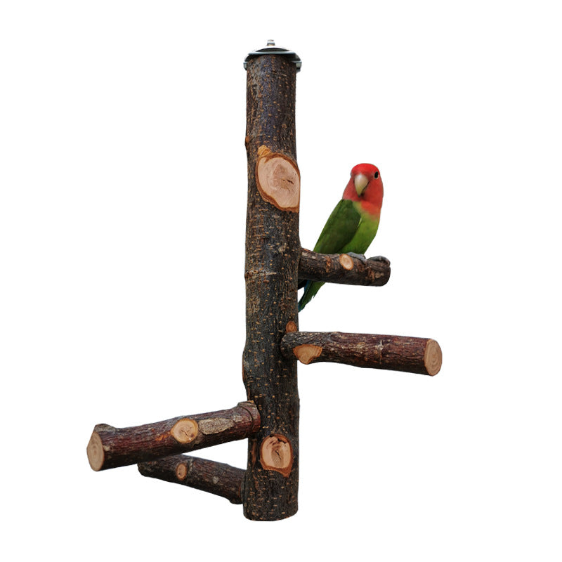 Parrot Bird Wood Stand Pole Toy Image