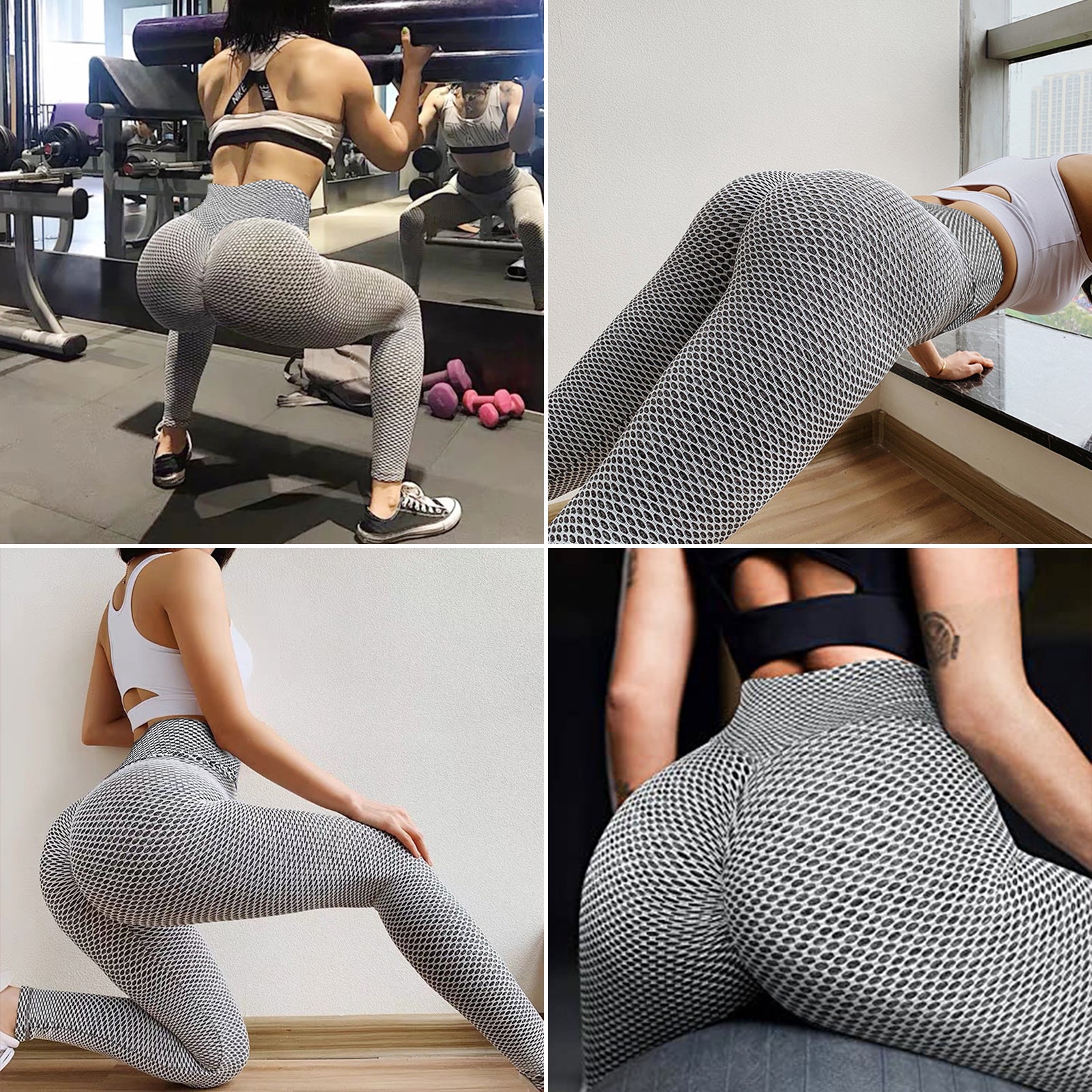 TIK Tok Leggings Women Butt Lifting Workout Tights Plus Size Sports High Waist Yoga Pants Image