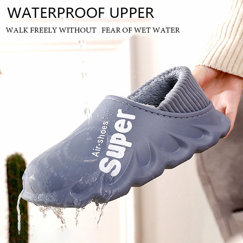 Home Slippers EVA Waterproof Warm Plush Indoor Shoes Couple Couple Shoes Image