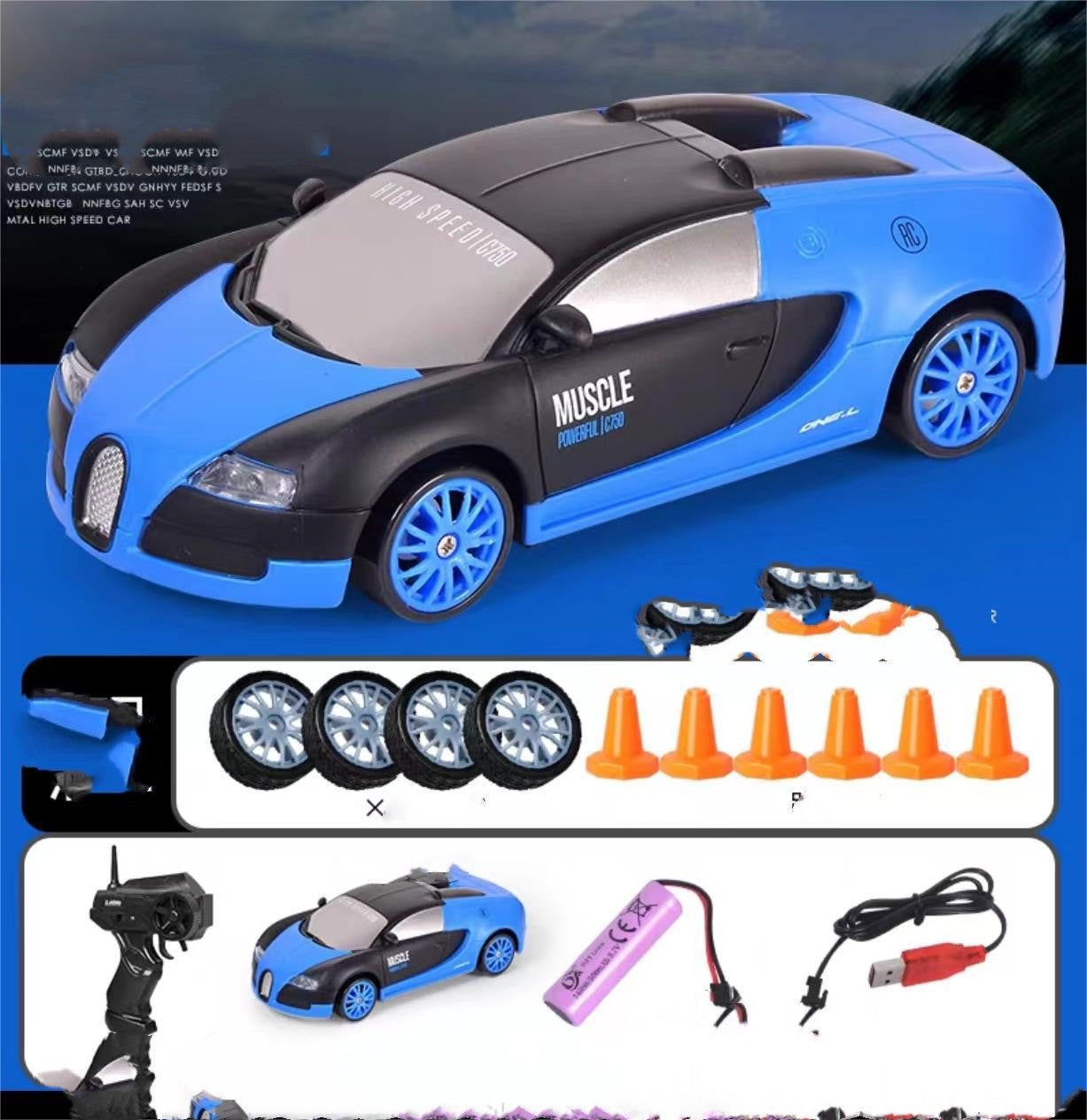 2.4G Drift Rc Car 4WD RC Drift Car Toy Remote Control GTR Model AE86 Vehicle Car RC Racing Car Toy For Children Christmas Gifts Image