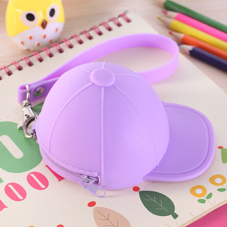 Cute Cartoon Candy Color Hat Silicone Coin Purse Image