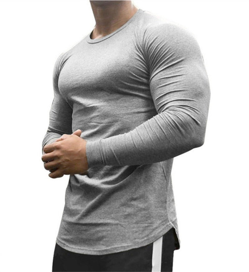 New Long Sleeve T Shirt Sport Men Gym Shirt Quick Dry Gym Fitness Training Running T Shirt Men Workout T-Shirt Bodybuilding Tops Image