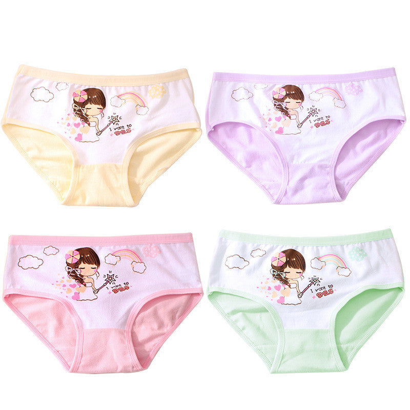 Children's Underwear Girls Pure Cotton Boxer Image