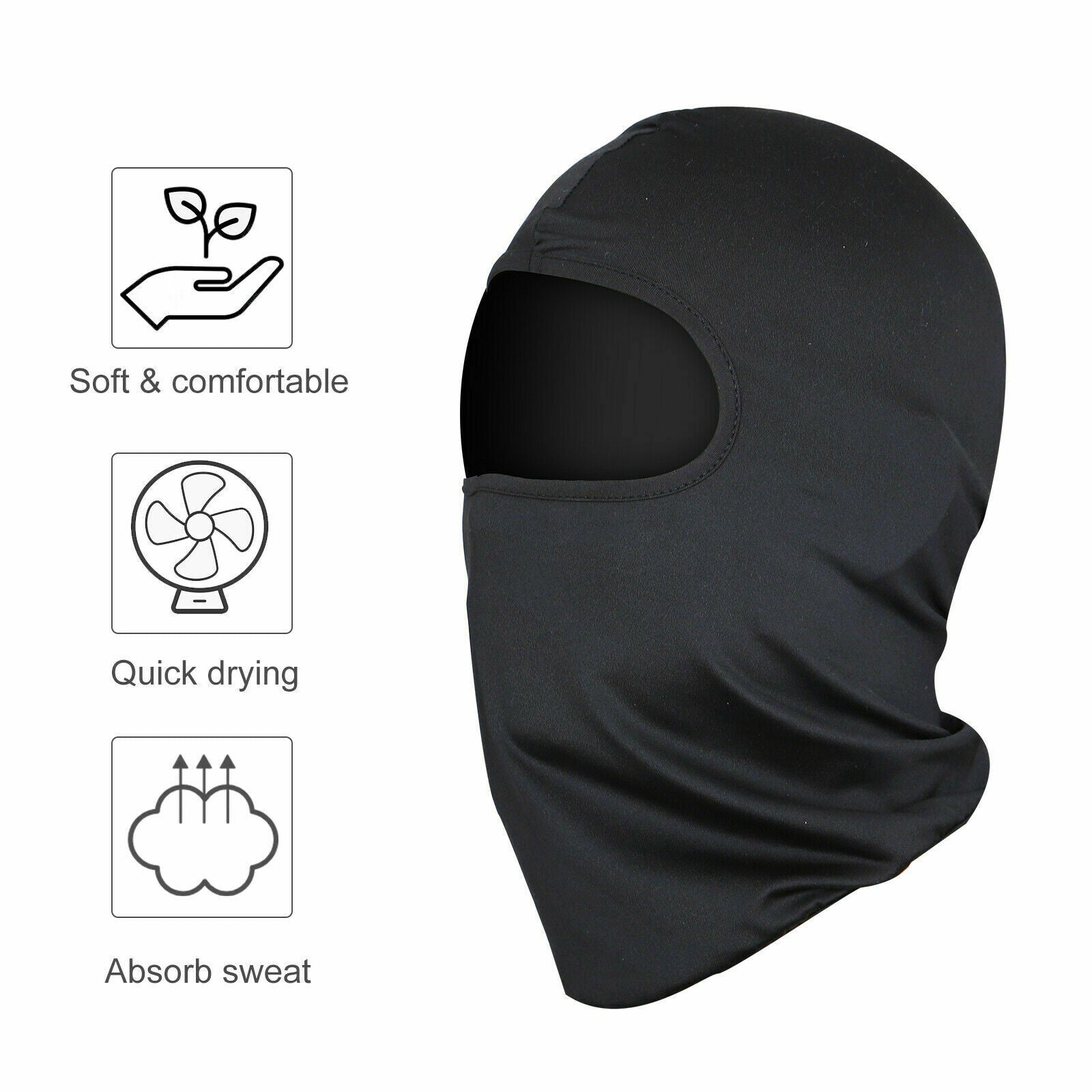 3 Pack Tactical Balaclava Thin Full Face Mask Lightweight Motorcycle Warmer Ski Image