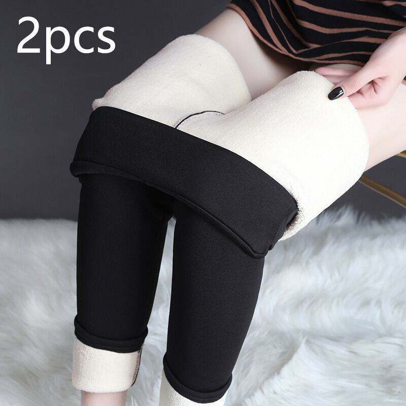 Winter Leggings Warm Thick High Stretch Lamb Cashmere Leggins Skinny Fitness Woman Pants Image