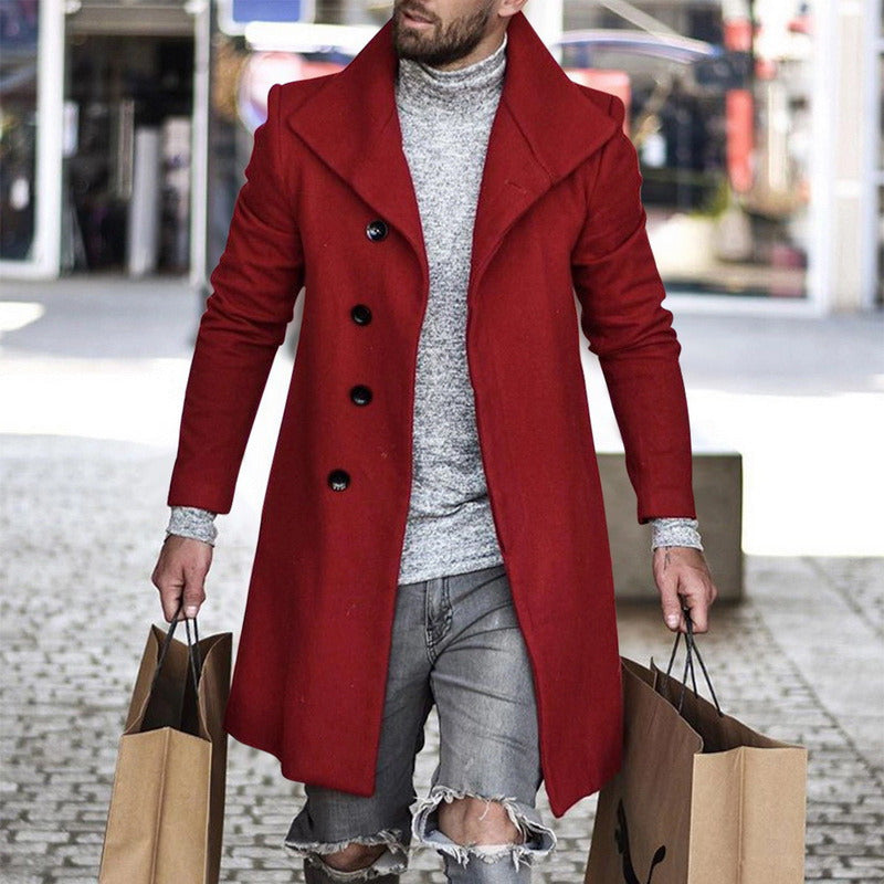 Plaid Men's Coat New Foreign Trade Wish Coat Image