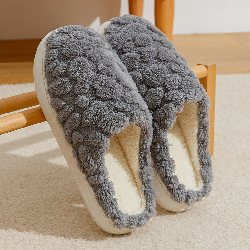 Soft Plush Slippers Women Men Cozy Fluffy Fleece House Shoes Winter Warm Slip On Floor Bedroom Slippers Image