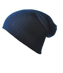 Men's And Women's Warm Solid Color Striped Caps Image