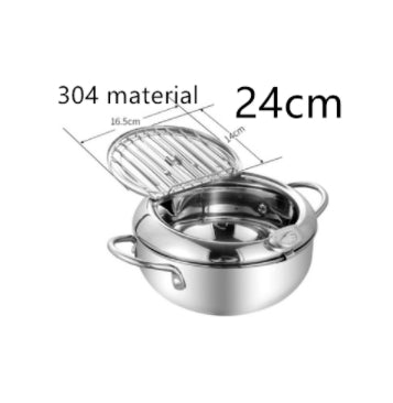 Stainless Steel Telescopic Folding Basket Frying Basket French Fries Degreasing Kitchen Tool Image