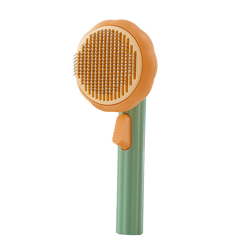 New Pet Cat Brush Hot Selling Hand-held Steel Wire Self-cleaning Comb Looper For Hair Removal Image