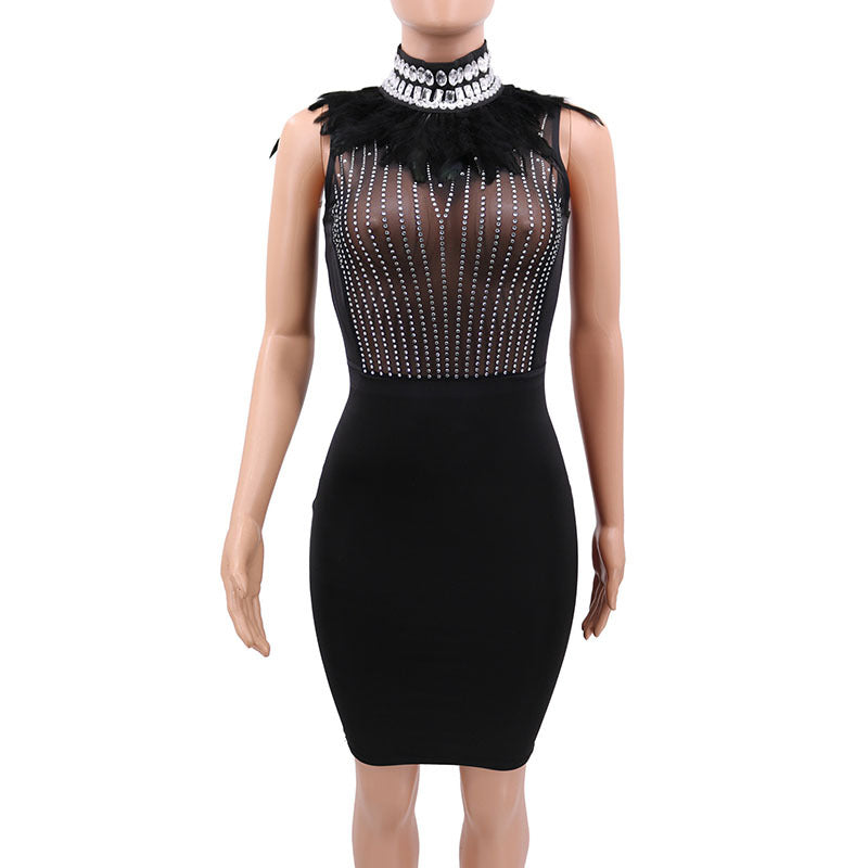 Bandage beads evening dress Image