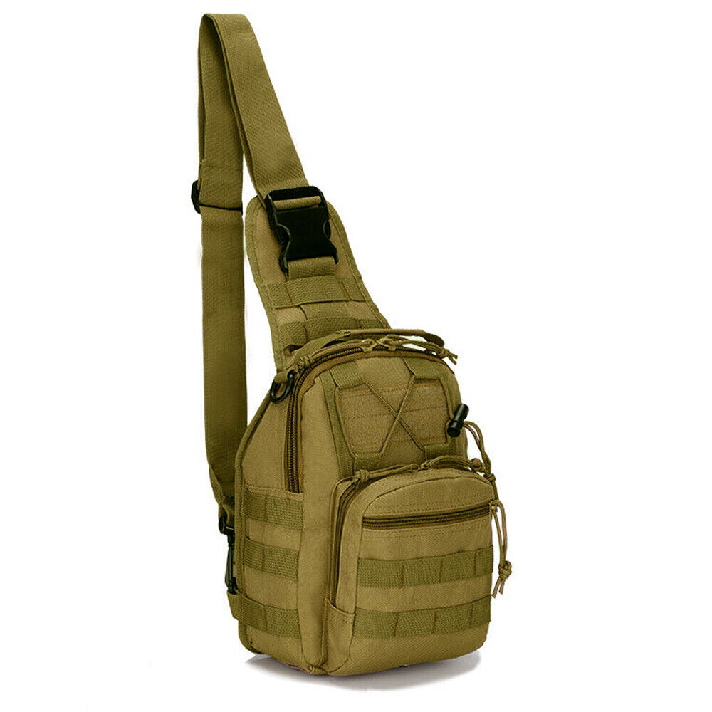 Mens Backpack Waterproof Tactical Sling Chest Pack Shoulder Bag Outdoor Hiking Image