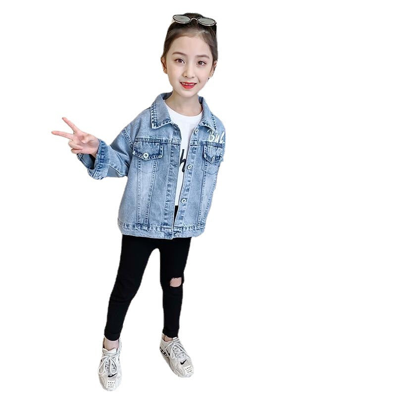 Cartoon Jacket Clothes Children Denim Tops Image