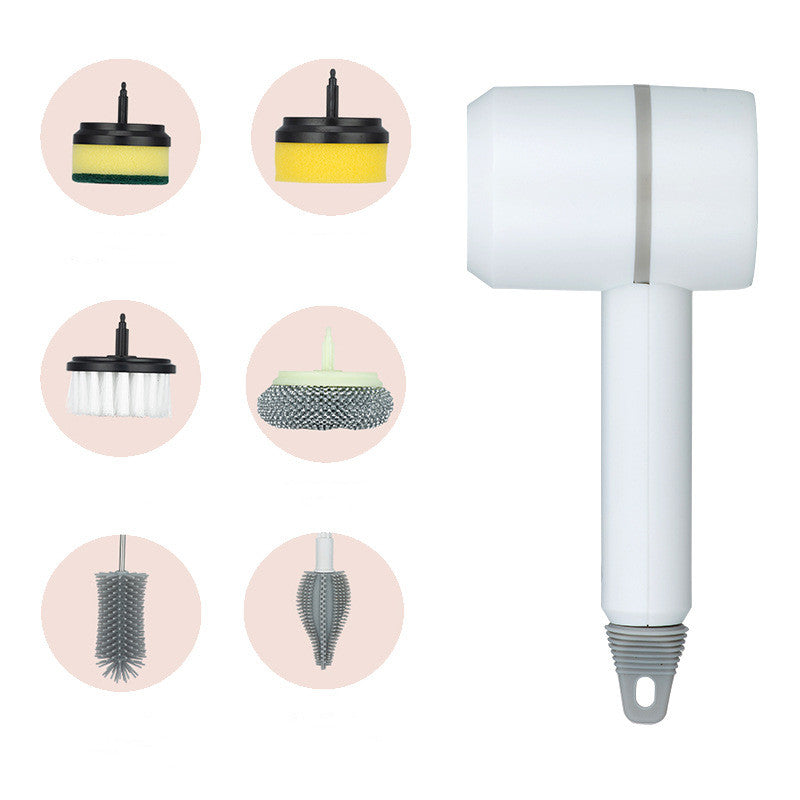 Electric Cleaning Brush Dishwashing Brush Automatic Wireless USB Rechargeable Professional Kitchen Bathtub Tile Cleaning Brushes Image