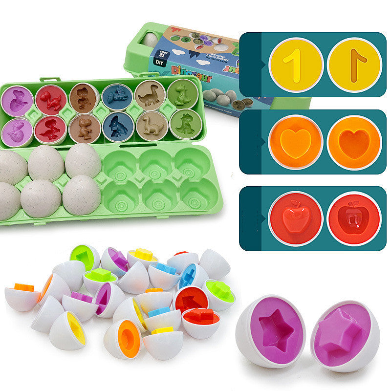 Baby Learning Educational Toy Smart Egg Toy Games Shape Matching Sorters Toys Montessori Eggs Toys For Kids Children Image