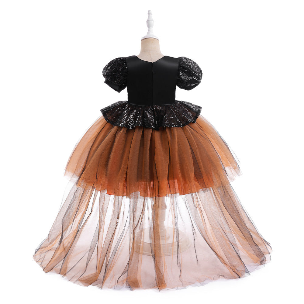 Halloween Girls' Witch Performance Costume Party Dress Image