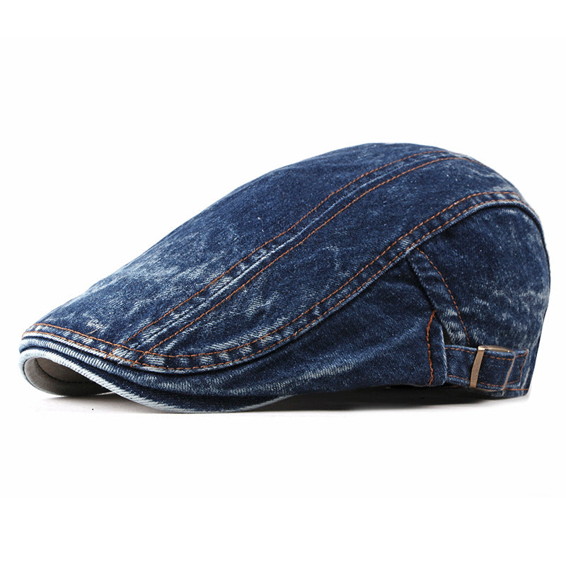 Fashion Wash Denim Beret Men Image