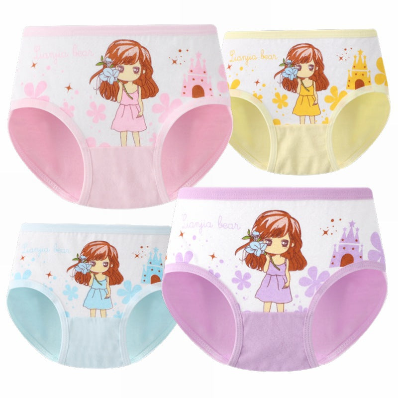 Girls' Underwear Cotton Children's Underwear Baby Briefs Children's Student Shorts Image