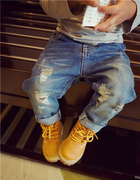 Ripped Jeans Washed Boy European Style Image