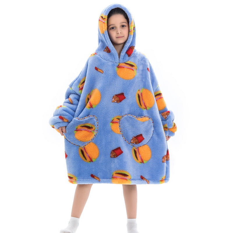 Oversized Thermal Sweatshirt Lazy Sweatshirt Kids Image