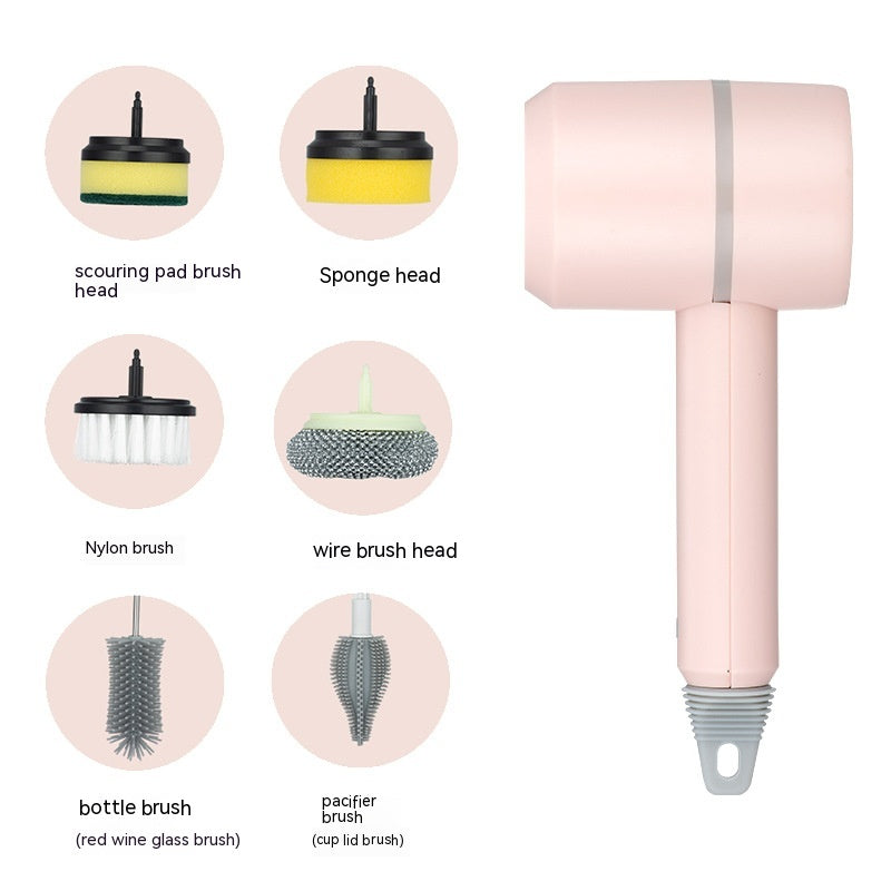 Electric Cleaning Brush Dishwashing Brush Automatic Wireless USB Rechargeable Professional Kitchen Bathtub Tile Cleaning Brushes Image