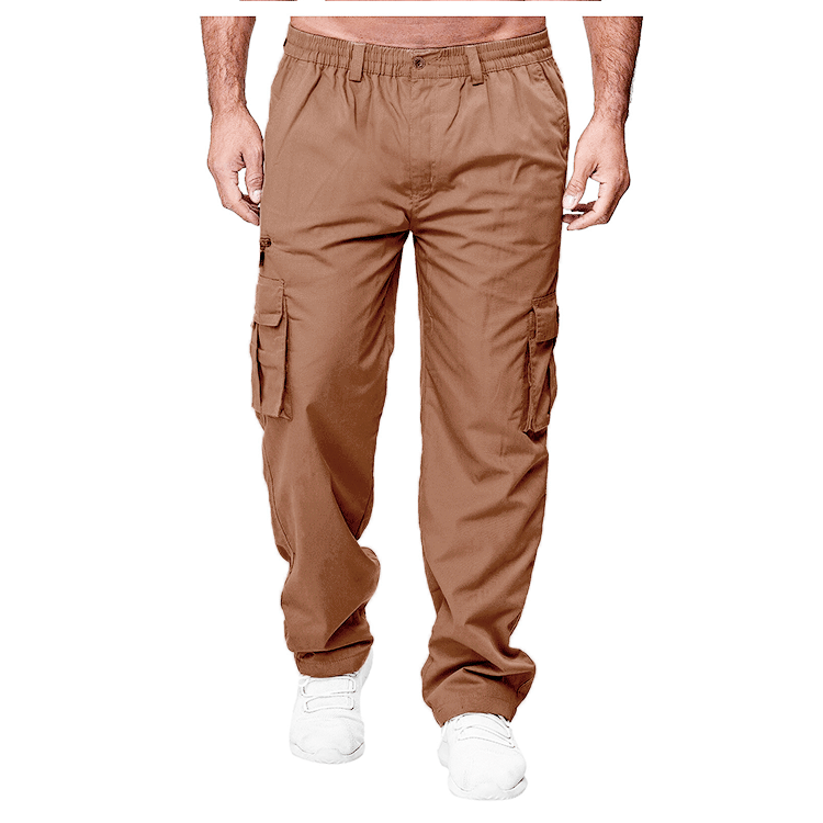 Men's Casual Multi-pocket Loose Straight Cargo Pants Image