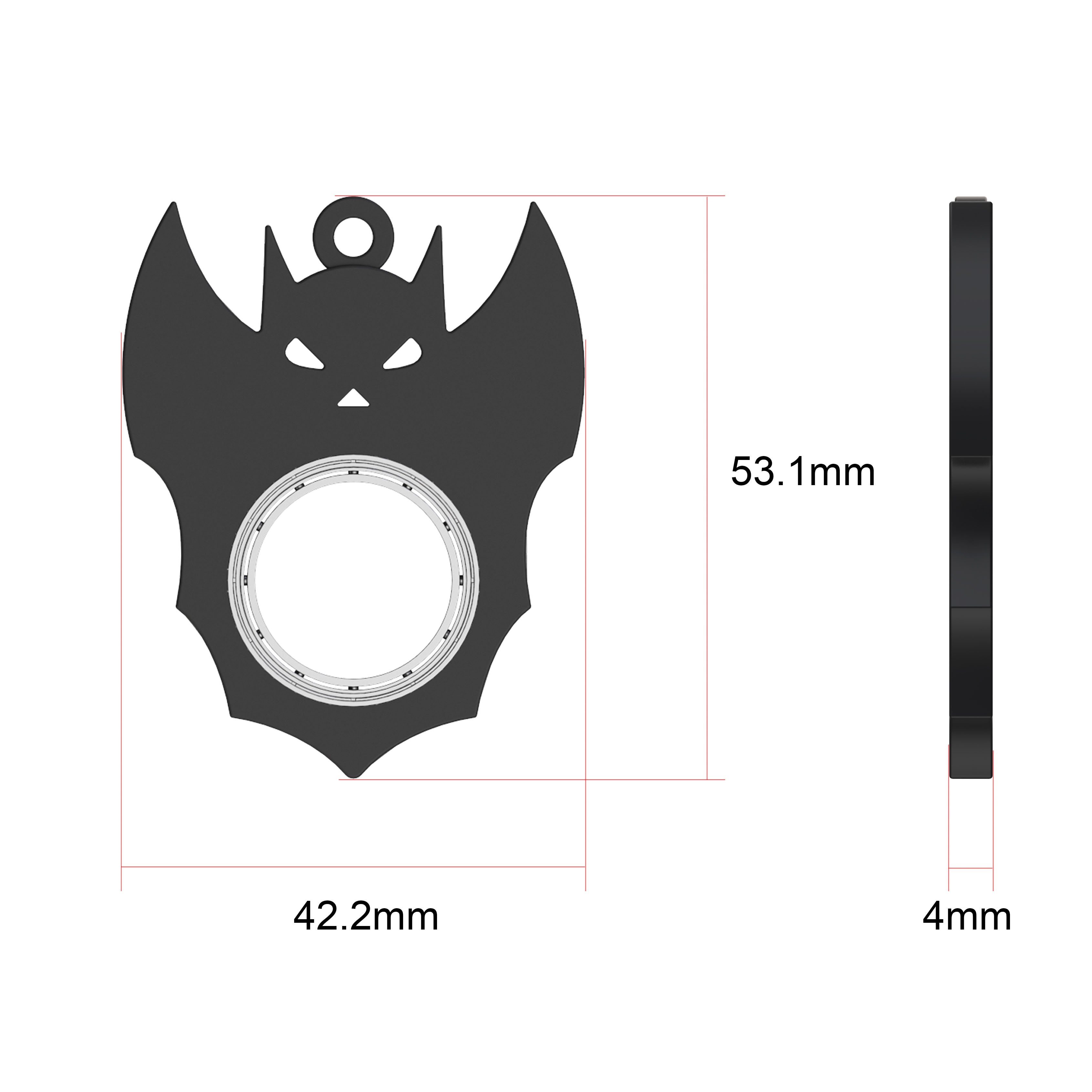 Halloween Creative Fidget Spinner Toy Bat Demon Ghost Keychain Hand Spinner Anti-Anxiety Toy Relieves Stress Bottle Opener Kids Toy Image