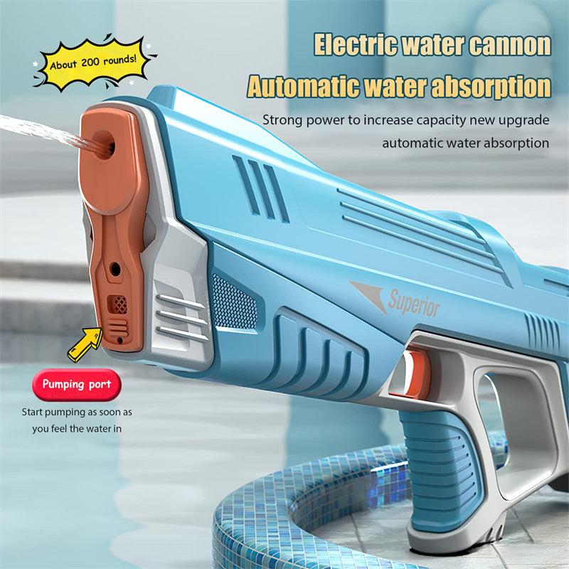 Summer Full Automatic Electric Water Gun Toy Induction Water Absorbing High-Tech Burst Water Gun Beach Outdoor Water Fight Toys Image