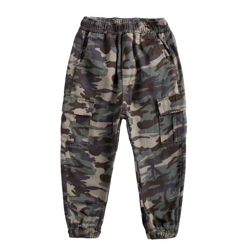 Children's Sports Military Camouflage Casual Trousers Image