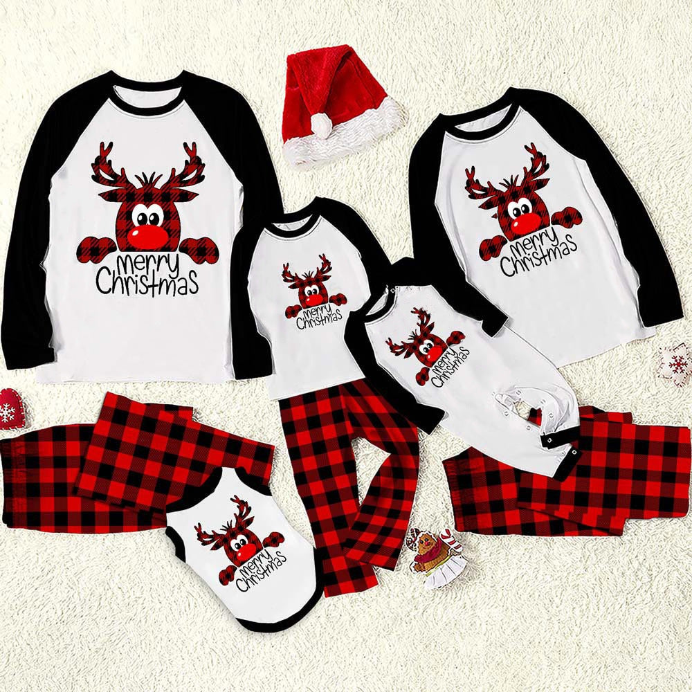 Family Christmas Pajamas Matching Sets Christmas Sleepwear Parent-Child Pjs Outfit For Christmas Holiday Xmas Party Image