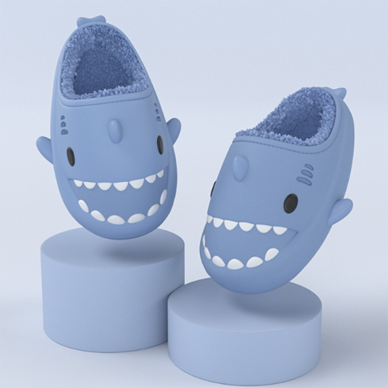 Shark Shoes For Child Cute Waterproof Warm Slippers Home Shoes Kids Image