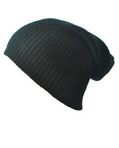 Men's And Women's Warm Solid Color Striped Caps Image