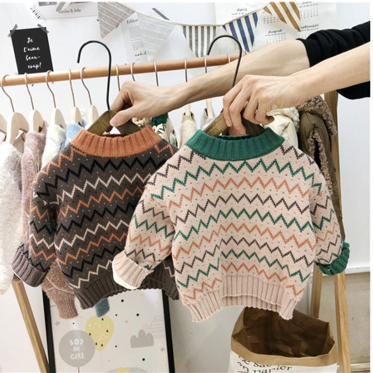 Korean Version Of Childrens Clothing Mens And Womens Baby Sweater Image