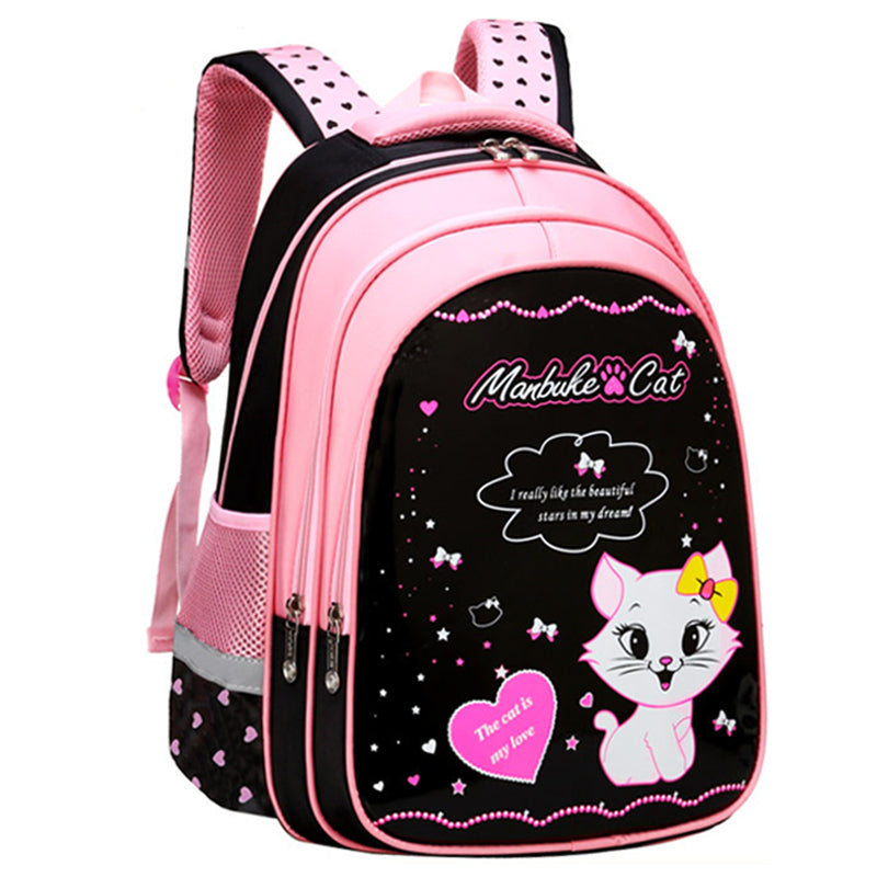 Kids School Cute Cat Print Backpack Image