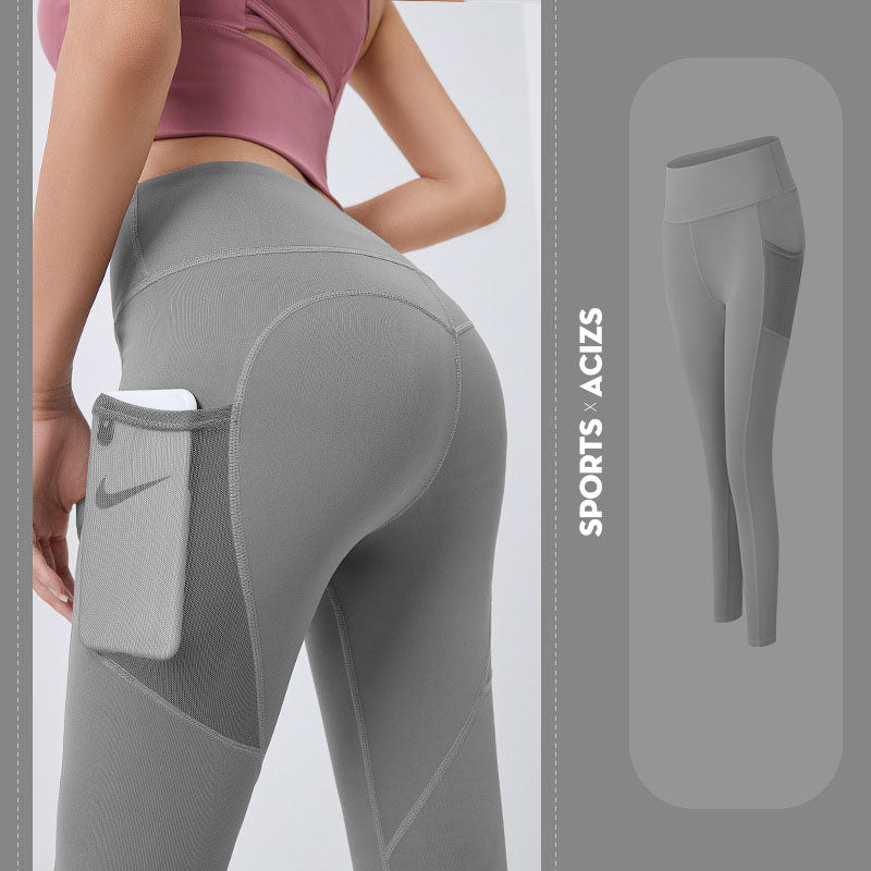 Yoga Pants Women With Pocket Leggings Sport Girl Gym Leggings Women Tummy Control Jogging Tights Female Fitness Pants Image