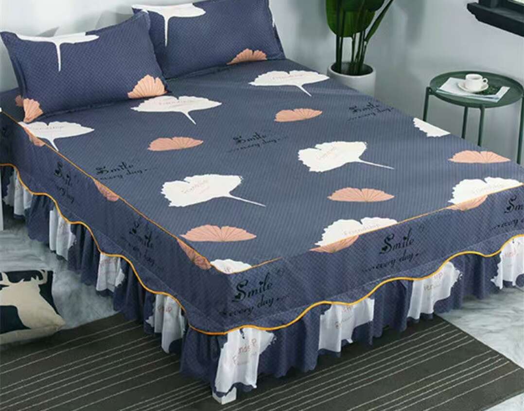 Bed Skirt Pillowcase 3 Woolly Bedsheet Bedding Set Bedspread Image