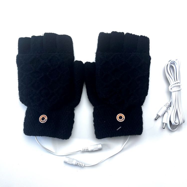 Breathable 5V USB Heated Gloves Winter Heated Gloves Knitted Heating Gloves Knitting Battery Powered Sports Outdoor Hunting Image