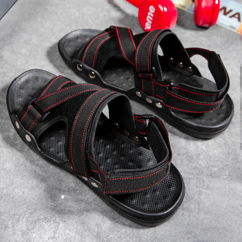 Casual Roman Sandals Men Strap Velcro Shoes Image