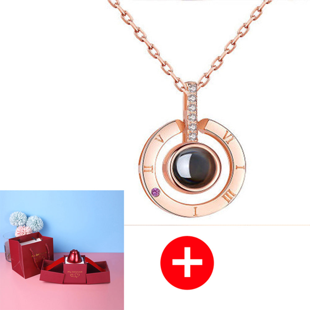 2023 Hot Valentine's Day Gifts Metal Rose Jewelry Gift Box Necklace For Wedding Girlfriend Necklace Gifts Image