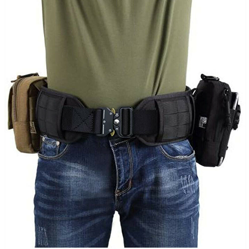 Military Tactical Belt Heavy Duty Security Guard Working Utility Nylon Waistband Image
