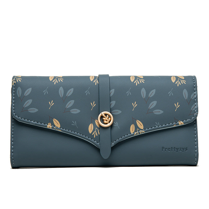 Women's Large-capacity Long Printed Hasp Clutch Image