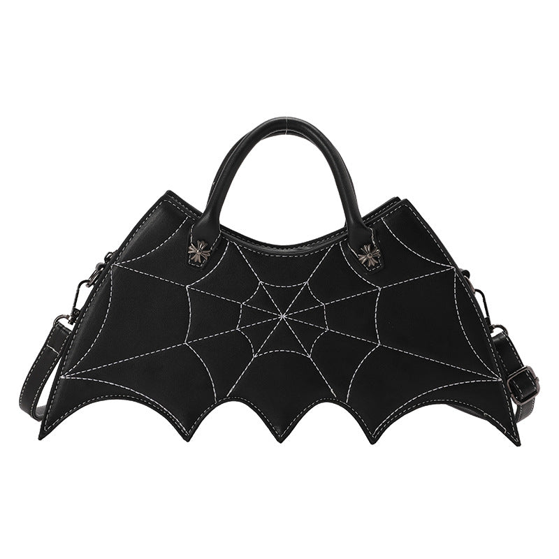 Halloween Spider Web Shape Shoulder Bags Personality Batgirl Tide Pu Handbags Fashoin Messenger Crossbody Bag Image