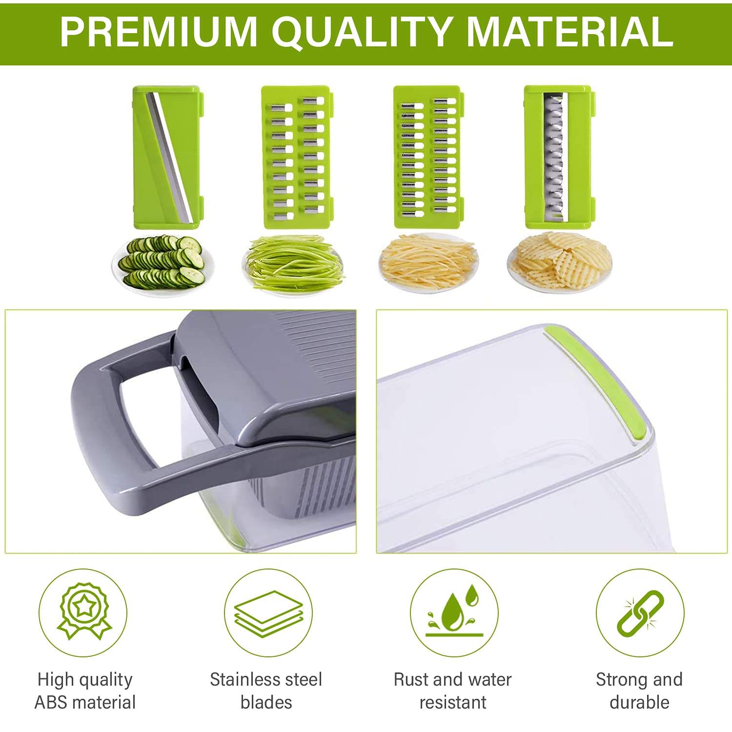 12 In 1 Manual Vegetable Chopper Kitchen Gadgets Food Chopper Onion Cutter Vegetable Slicer Image