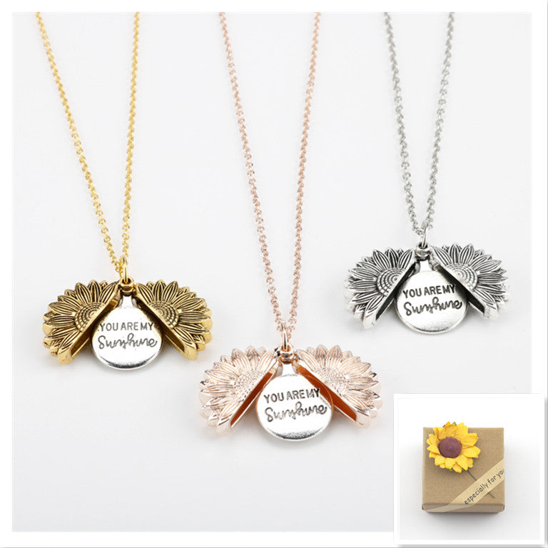 Sunflower Double Lettering Necklace Image